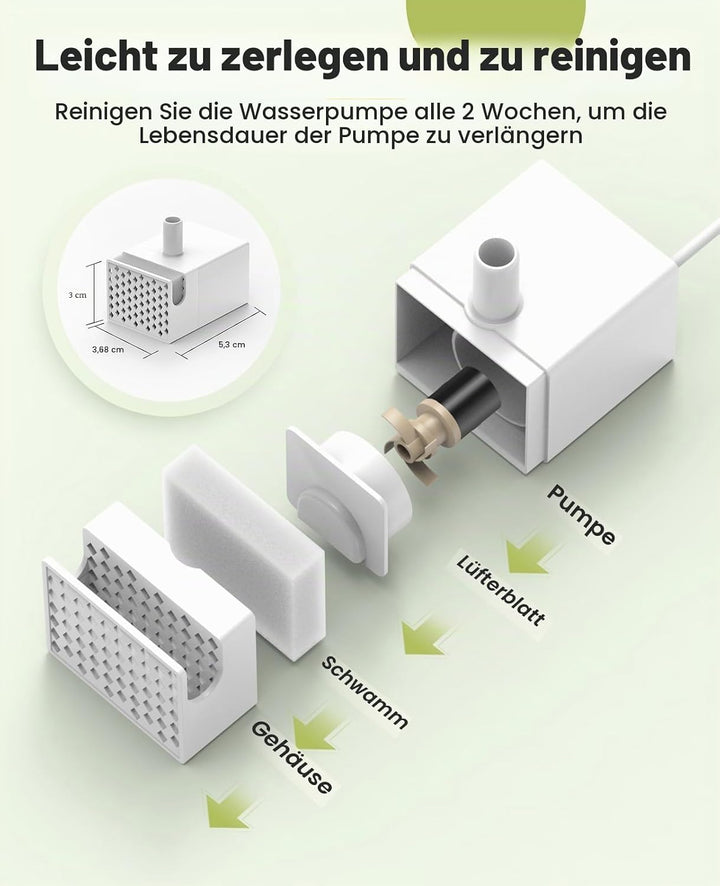 oneisall Ersatzpumpe für 7L Hunderunnen