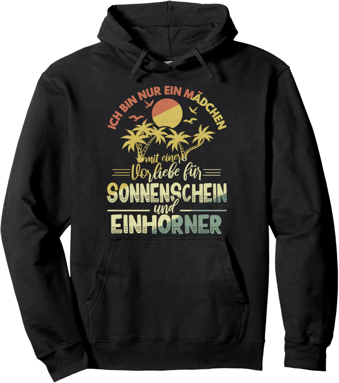 Mädchen mit Vorliebe für Sonnenschein und Einhörner, Vintage Pullover Hoodie