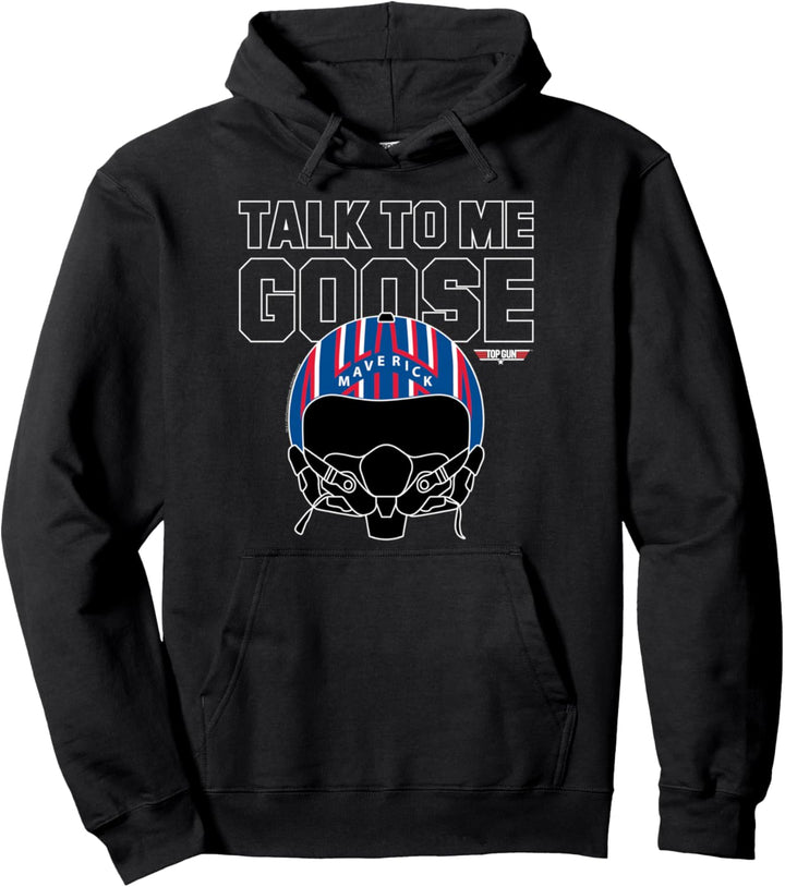 Top Gun Talk To Me Goose Maverick-Helm Pullover Hoodie
