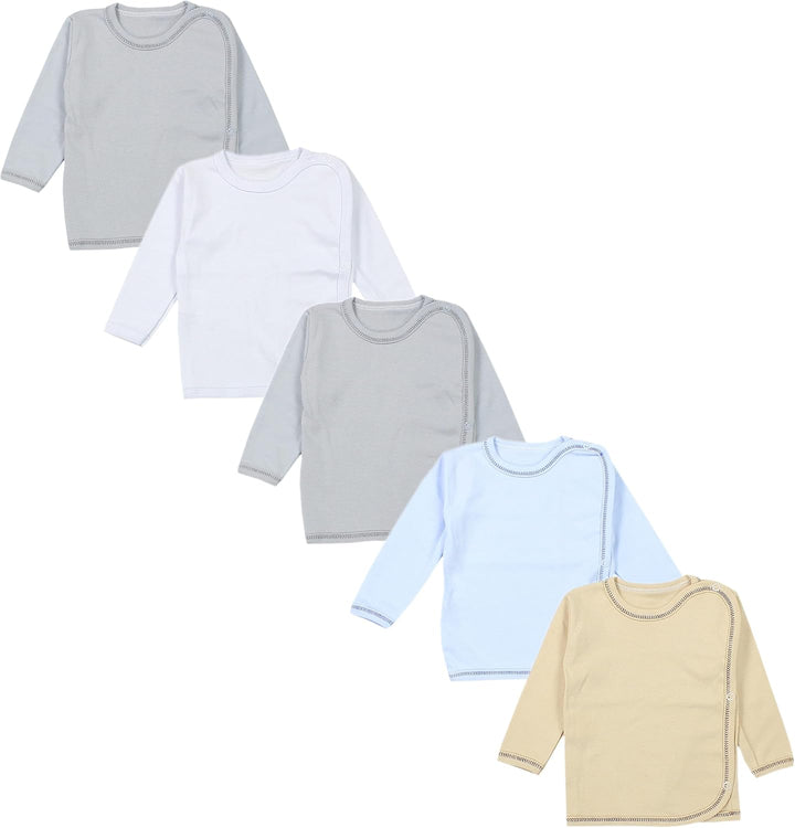 TupTam Unisex Baby Wickelshirt Langarm 5er Pack 68 Junge 2, 68 Junge 2