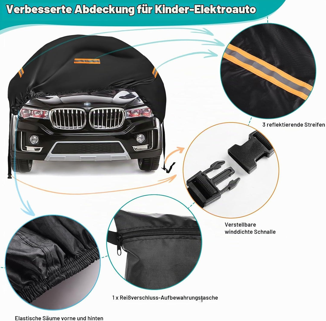 Kinder Autoabdeckung,Klein Autospielzeugabdeckung,Robuste 420D Universal Autoabdeckung für Kinder El
