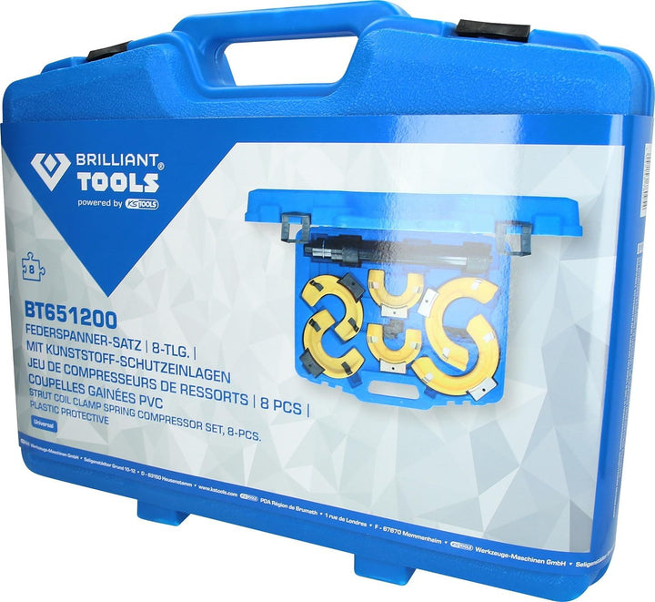 Brilliant Tools BT651200 Federspanner-Satz, 15-tlg, mit Kunststoff-Schutzeinlagen