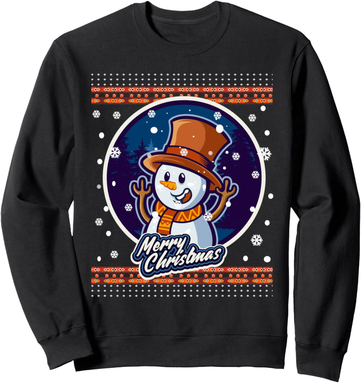 Schneemann Schneemann hässliche frohe Weihnachten Pullover Sweatshirt