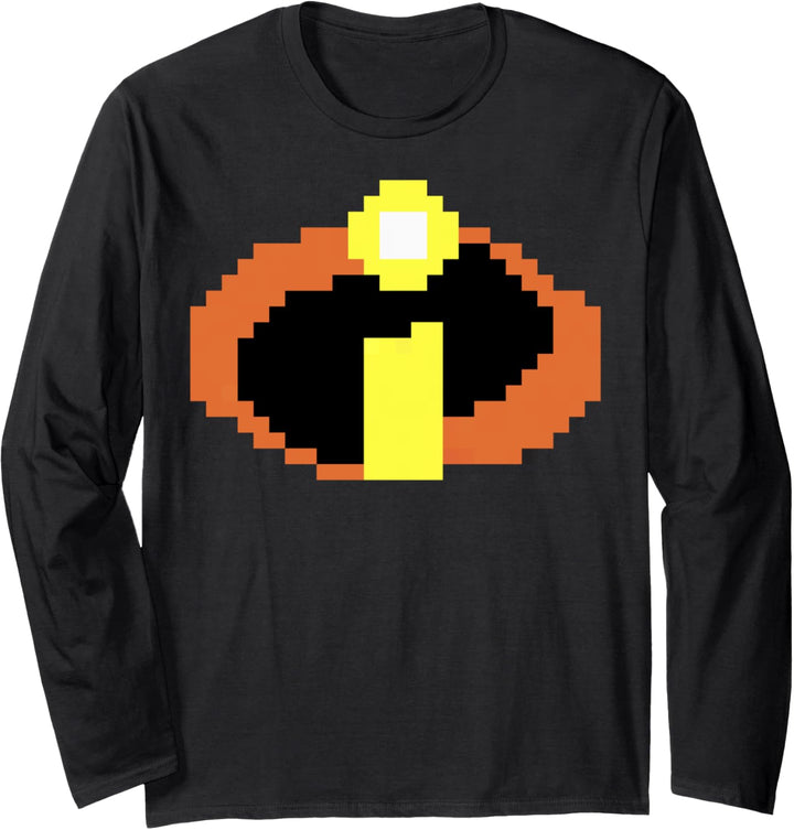 Disney Pixar Incredibles Pixel Logo Langarmshirt