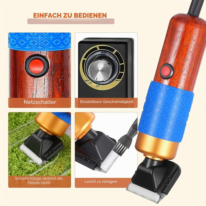 Tufting Teppichschneider, 200 W, verstellbare Geschwindigkeit, elektrischer Haarschneider für Hunde