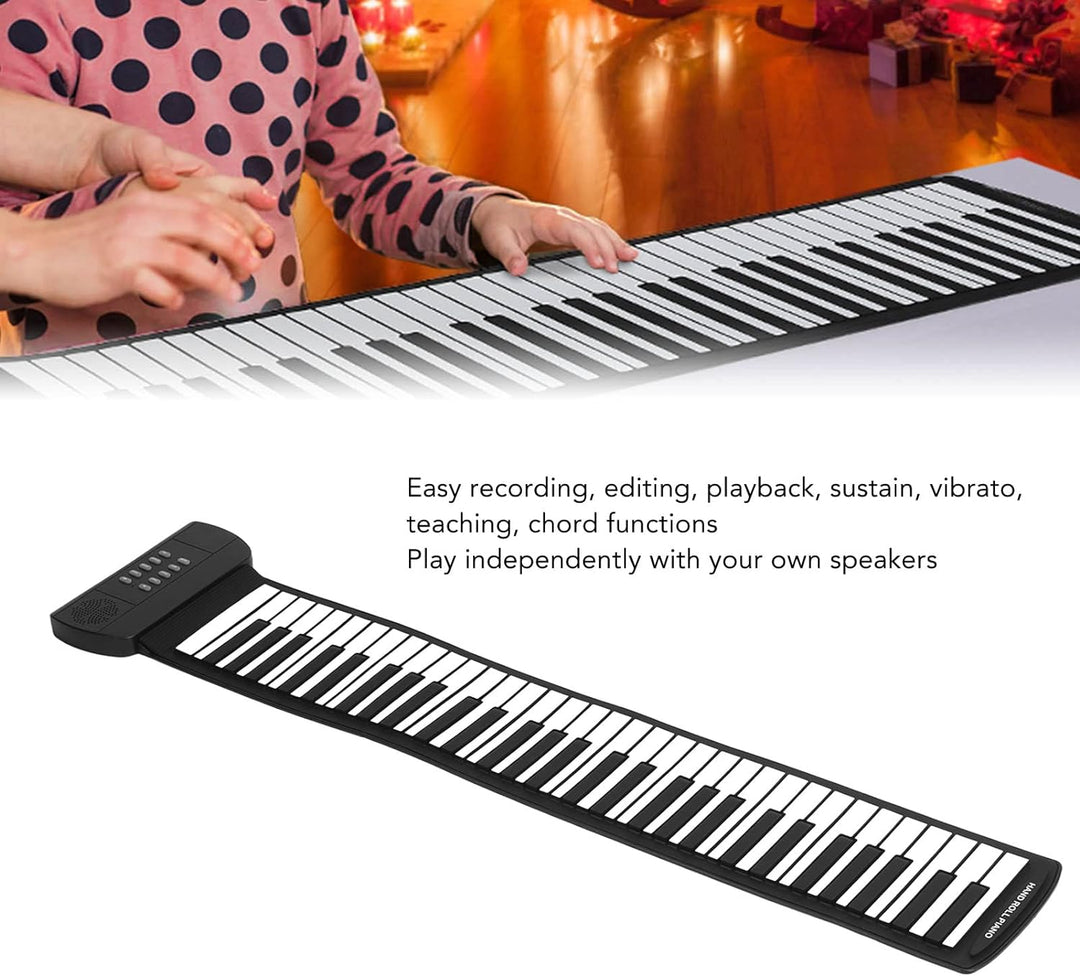 Roll Up Piano, 61 Tasten Tragbares Elektronisches Keyboard Faltbares Bluetooth MIDI Keyboard Piano f