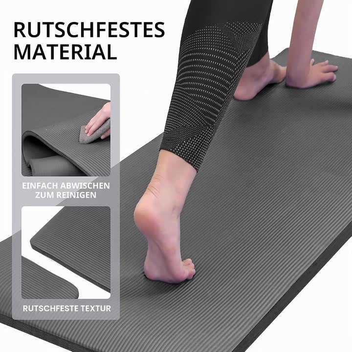 PROIRON Gymnastikmatte, Turnmatte für Zuhause mit Tragegurt Trainingsmatte Rutschfest, Yoga Matte Di