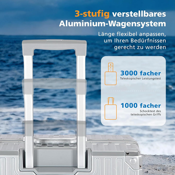 ALPHA CAMP Koffer Grösse L Reisekoffer Leicht Hartschalenkoffer Polycarbonat 65L Luggage Suitcase mi