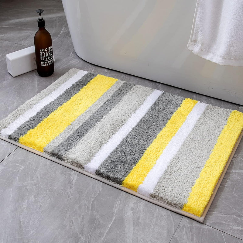 MIULEE Badematte Badteppich Duschmatte Non Slip Badvorleger Fussmatte Dekorativ Badzimmermatte Flaus