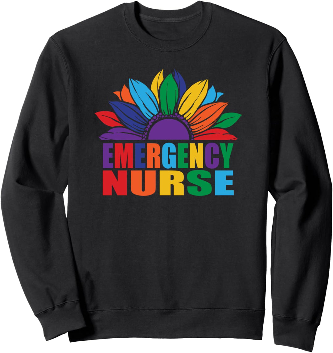 Notfall-Schwestern, Regenbogen-Sonnenblume, LGBT, niedlich, Stillstudent Sweatshirt