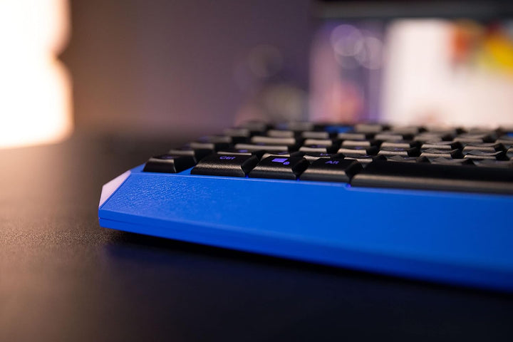 Konix FFF Membran-Gaming-Tastatur AZERTY - Anti-Ghosting mit 26 Tasten - Blaue Hintergrundbeleuchtun