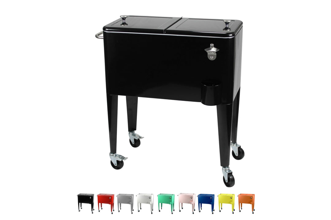 Kailua Cooler - Kühlbox, Kühlwagen, Getränkekühler Schwarz, Schwarz