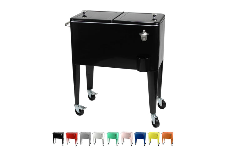 Kailua Cooler - Kühlbox, Kühlwagen, Getränkekühler Schwarz, Schwarz