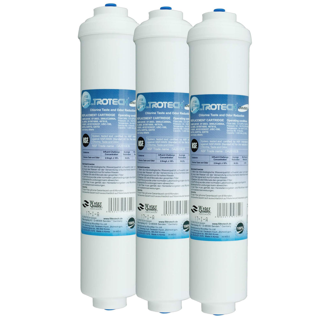 FT 3-er Pack Wasserfilter für Side by Side Kühlschrank Samsung LG AEG Haier Externer Kühlschrankfilt