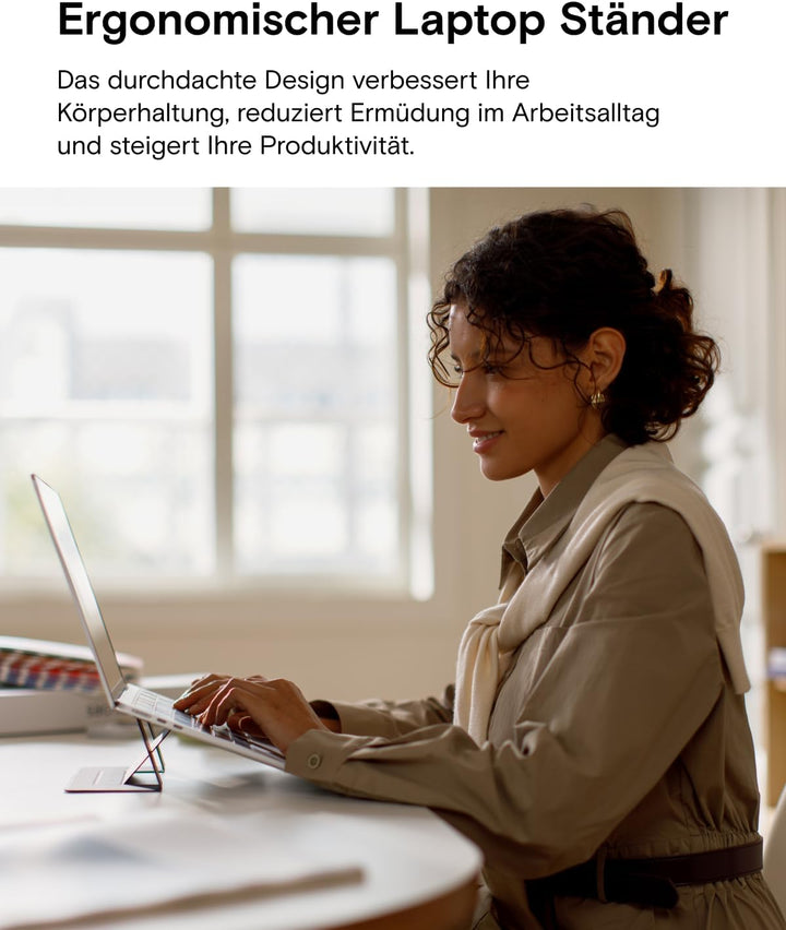 MOFT Unsichtbarer Schlanker Laptop Ständer, Selbstklebend und Faltbar Stand, Höhenverstellbar Notebo