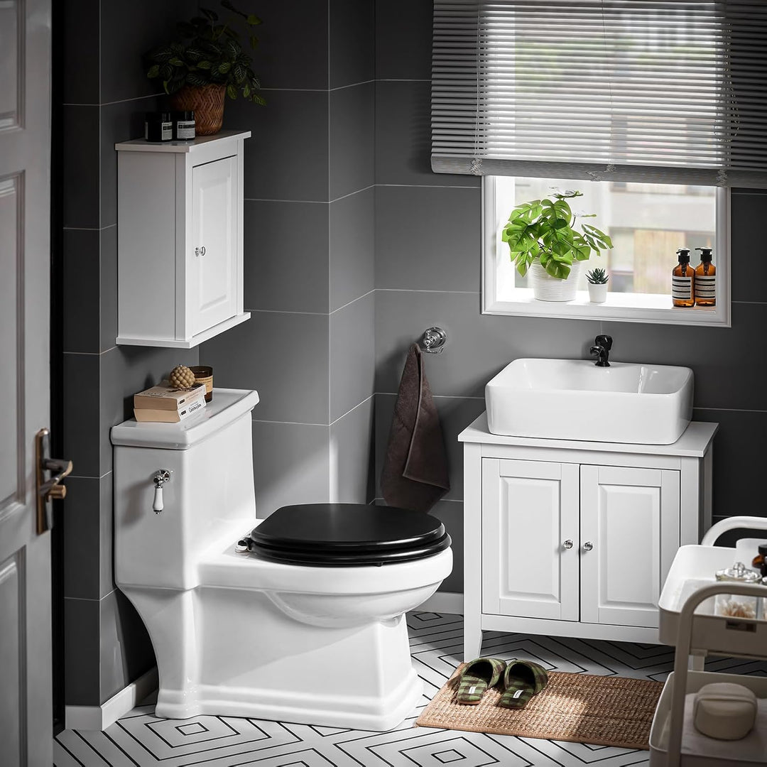 SoBuy Waschbeckenunterschrank – Badezimmer Unterschrank – Badschrank mit 2 Türen, grosser Stauraum &