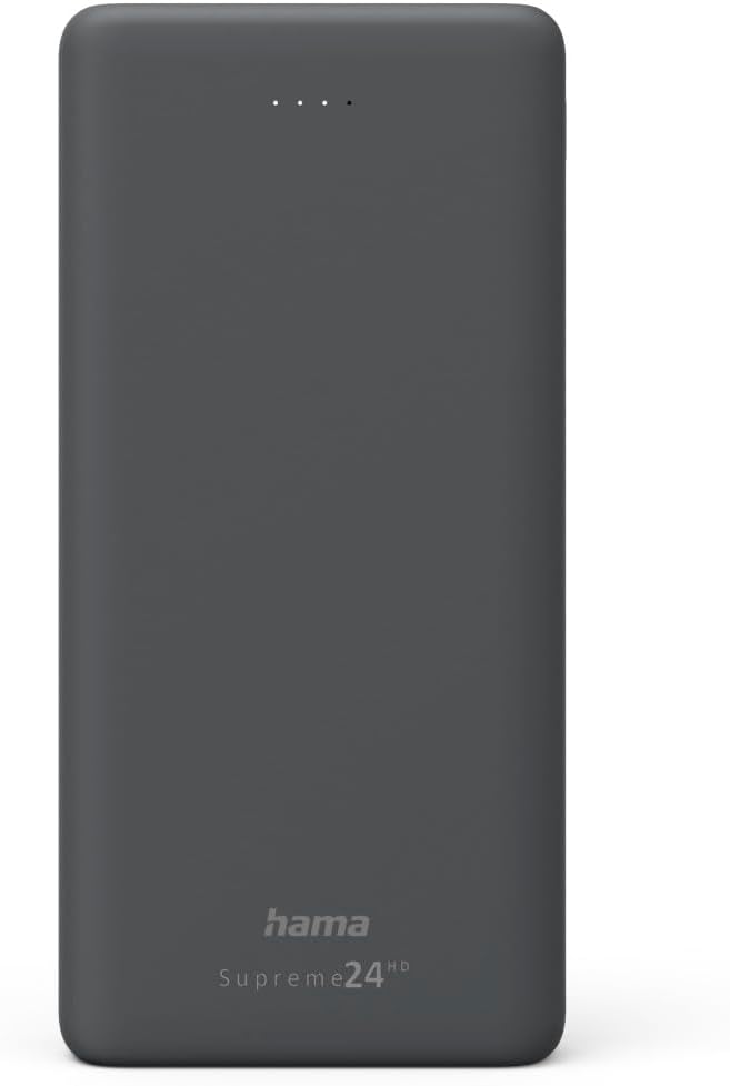 Hama Powerbank Supreme 24000mAh (externer Akku mit 1x USB C + 2x USB A, Power Pack zertifiziert, Akk