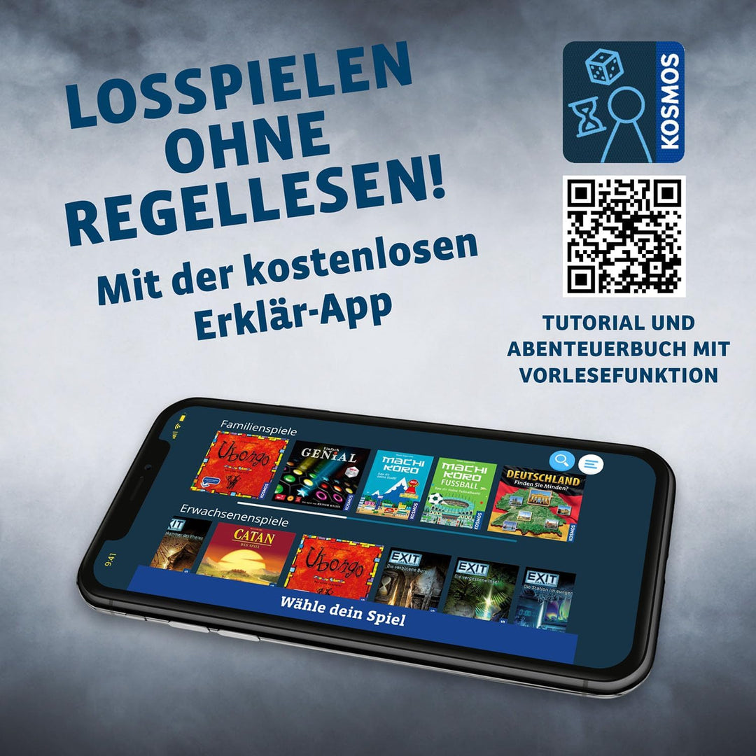 Kosmos 685331 Adventure Games - Mission Mars, Entdecke die Geschichte, kooperatives Brettspiel, für
