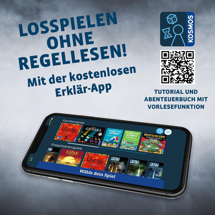 Kosmos 685331 Adventure Games - Mission Mars, Entdecke die Geschichte, kooperatives Brettspiel, für