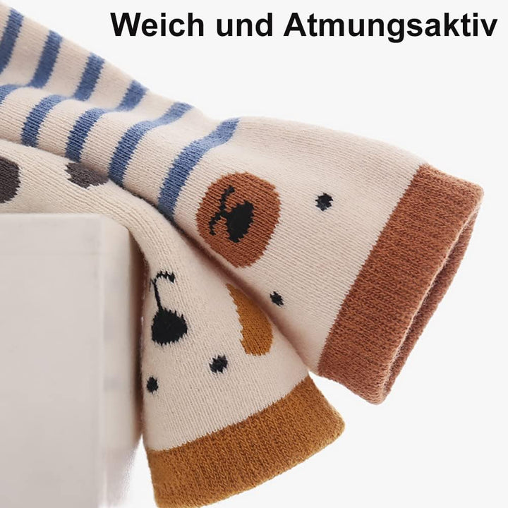 Rutschfeste Socken für Baby Mädchen Jungen 5 Paar Kinder Anti Rutsch Socken Sportsocken Stoppersocke