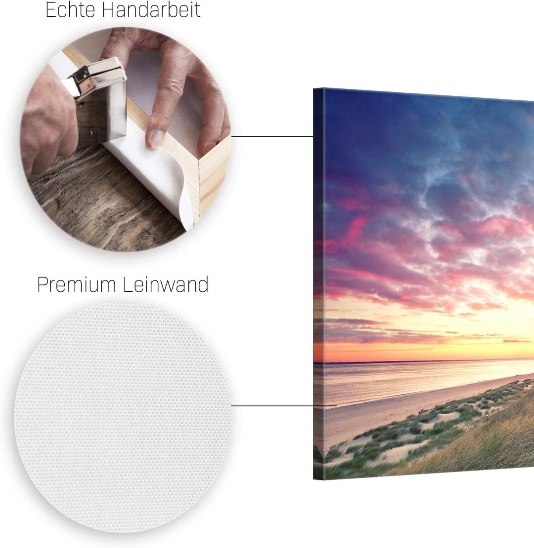 ge Bildet Bild auf Leinwand | Landschaftsbilder - Leuchtturm auf Sylt T in 70x50 cm als Wandbild | W