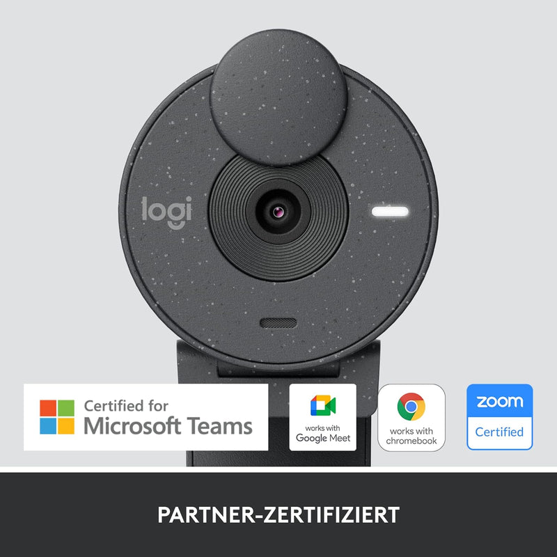 Logitech Brio 305 Full HD 1080P Webcam mit Sichtschutz, Mono Mikrofone zur Rauschunterdrückung, USB-