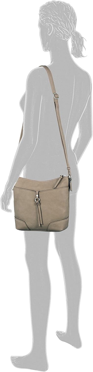 TOM TAILOR bags Imeri Damen Umhängetasche Crossbody Bag Klein 28 x 8,5 x 25 Taupe, 28 x 8,5 x 25 Tau