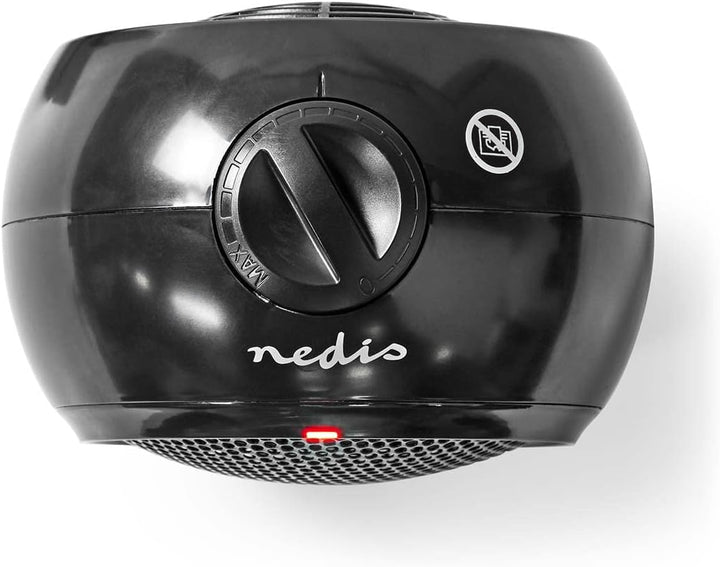 NEDIS HTFA15BK Keramik-PTC-Heizlüfter 500 W 1 Heizmodus Verstellbares Thermostat Überhitzungsschutz
