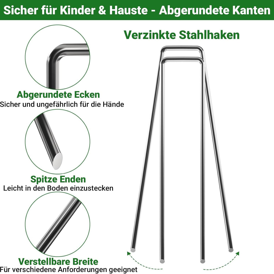 AMAGABELI GARDEN & HOME 500 Erdanker Bodenanker Anti-Rost Stück Aus Gehärtetem 150 MM Durchmesser Ø
