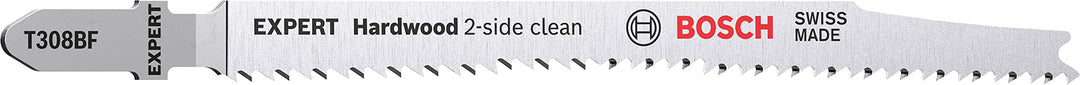 Bosch Professional 100x Stichsägeblatt Expert ‘Hardwood 2-Side Clean’ T 308 BF (für Kunststoffbeschi