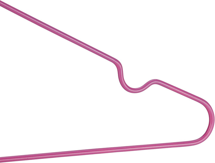 Relaxdays 40 x Kinderkleiderbügel, platzsparende Drahtbügel Mädchen, Babybügel mit Kerben, PVC-besch