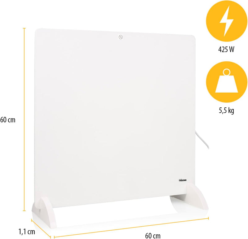 Tristar Infrarotstrahler – 425 W – Infrarot-Heizpaneel – geringer Verbrauch – hohe Effizienz – verst