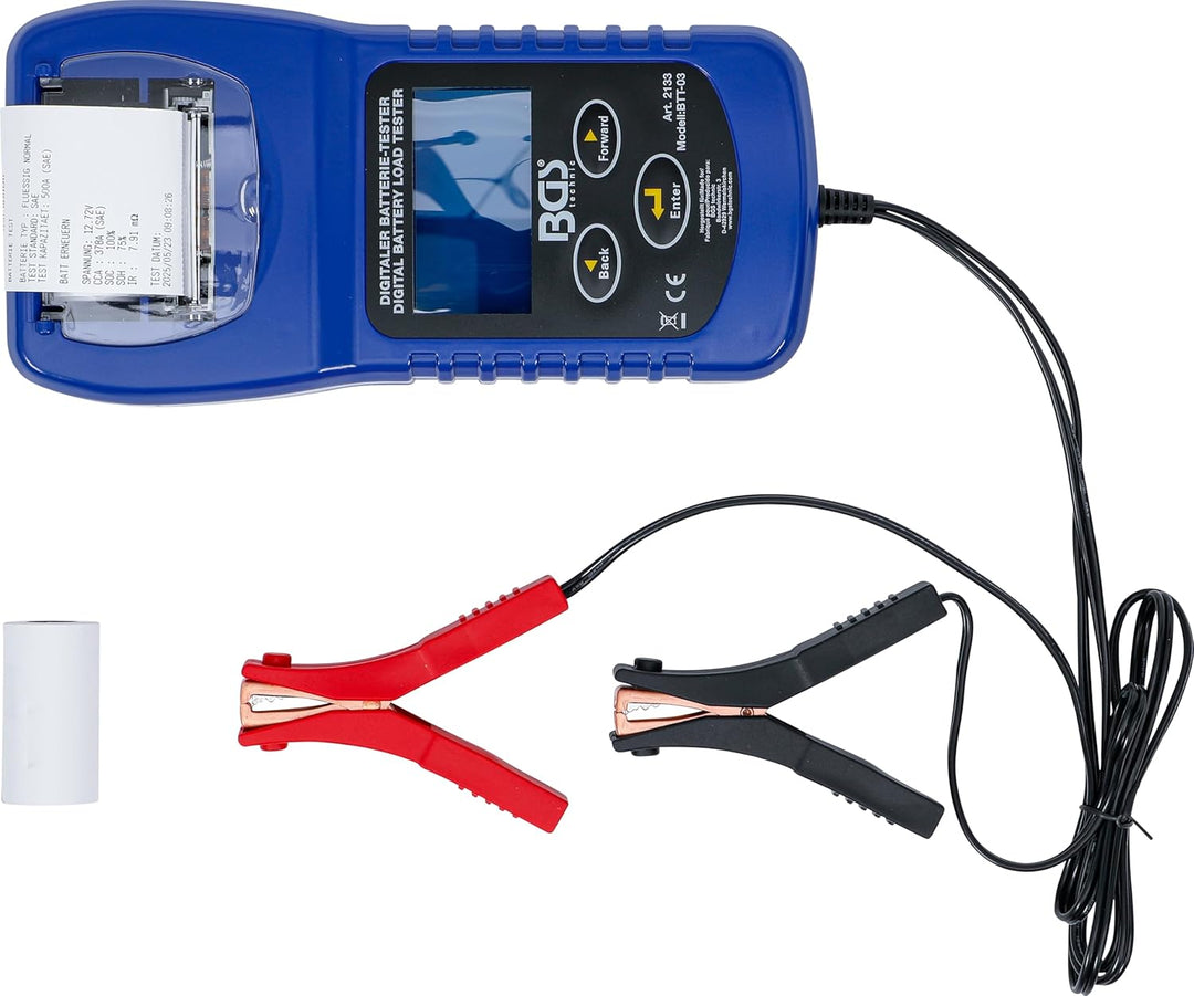 BGS 2133 | Digitaler Batterie- und Ladesystem-Tester | mit Drucker