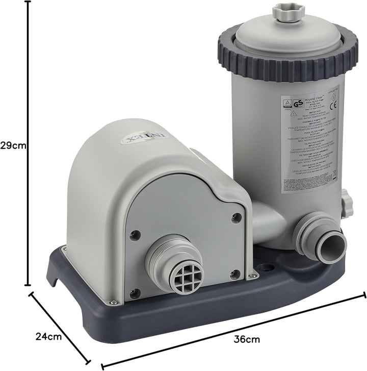 Intex 28636GS Krystal Clear Cartridge Filter Pump - Pool Kartuschenfilteranlage - 1500 L/H Single