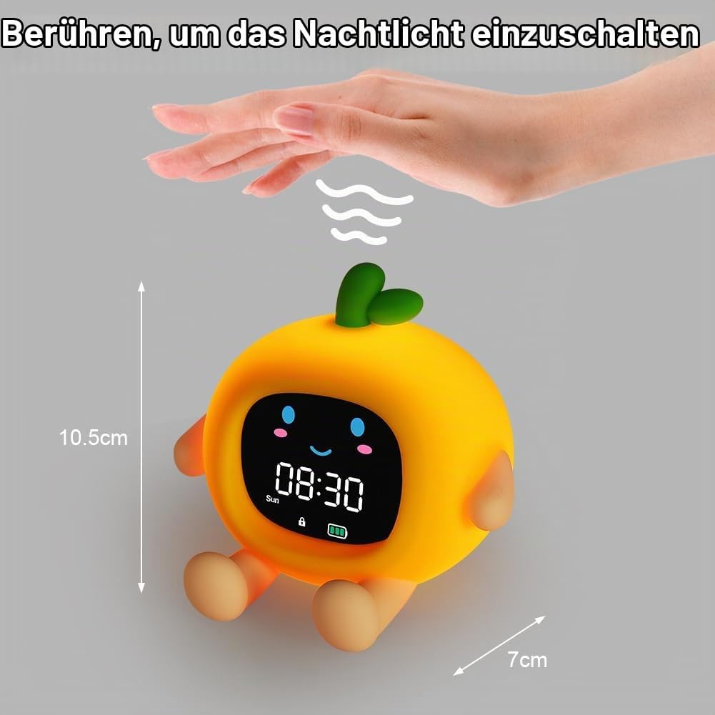 HOTUT Kinder Lichtwecker,Schlaftrainer Kinder mit Nachtlichtern,6 White Noise Kinderwecker,Digitaler