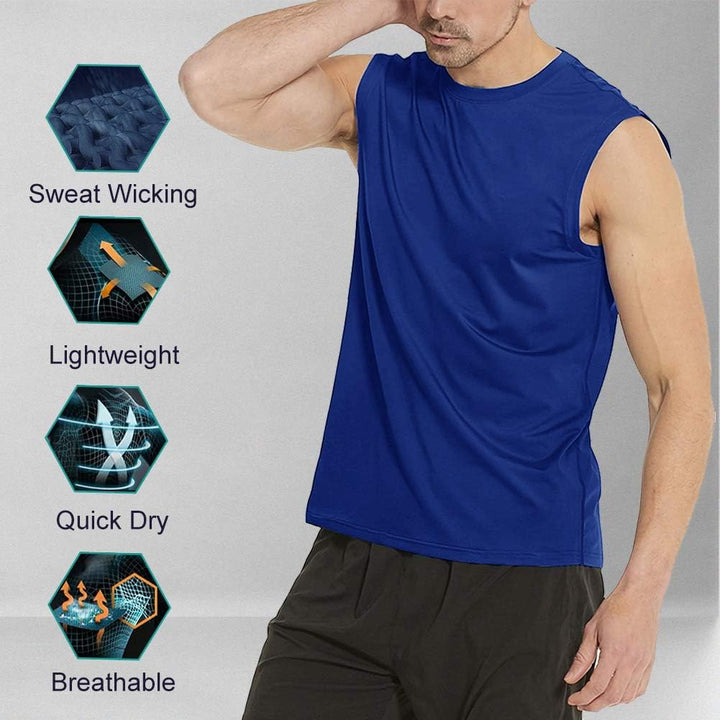 Herren Tank Top, Muskelshirts Tankshirt Ärmellose Shirt Achselshirt Schnelltrocknendes Unterhemd Gym