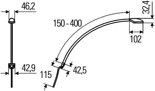 HELLA - Leseleuchte - SpotLED - LED - 12/24V - 3.0W - LED - Anbau - Lichtscheibenfarbe: glasklar - L