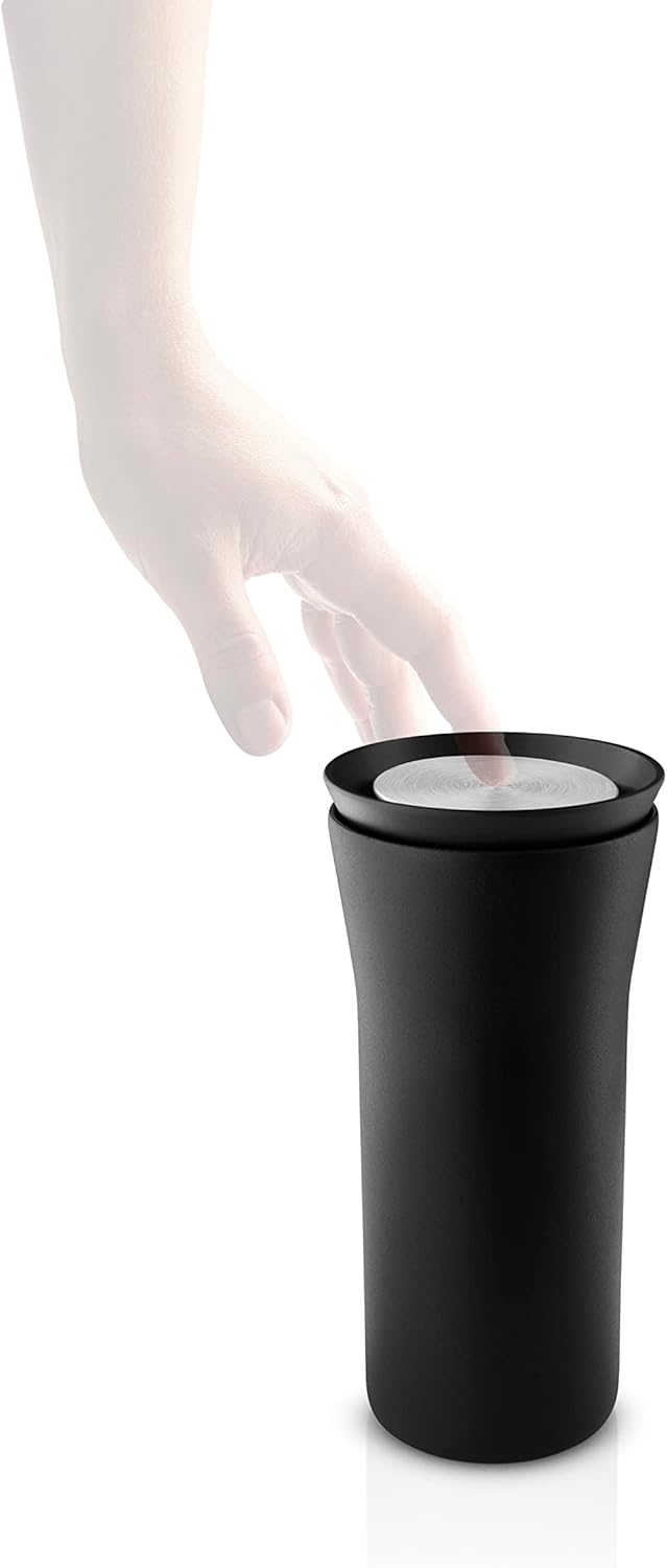 EVA SOLO | City to Go Cup 0,35l Black | Praktischer doppelwandiger Thermobecher, der Sich einfach mi