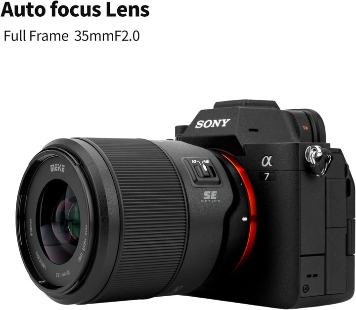Meike 35mm F2.0 Vollformat-AF-STM-Objektiv (Schrittmotor) mit grosser Blendenöffnung, Autofokus und