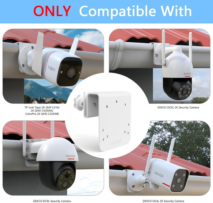 HOLACA Dachrinnenhalterung Kompatibel mit TP-Link Tapo C320WS/C325WB/C310 Überwachungskamera Aussen,