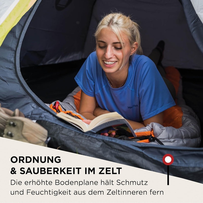 Coleman Darwin Zelt, kompaktes 2-4 Mann Kuppelzelt, leichtes 2-4 Personen Camping- und Wanderzelt, 1