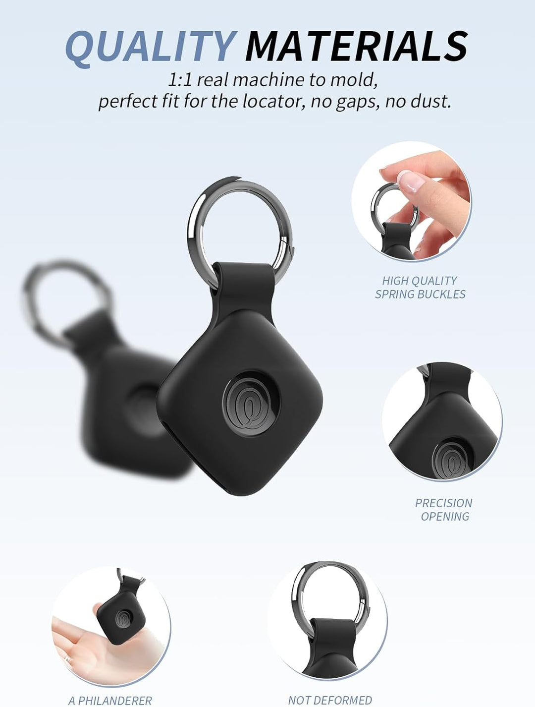 4 Stück Schutzhülle für Tile by Life360 Mate - Tracker hülle, Wasserdicht. Langlebig, Leichtgewichti