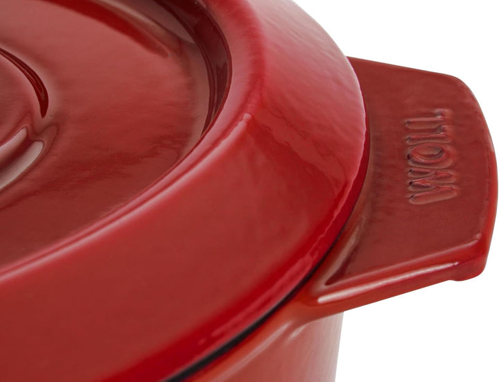 Woll Iron Bräter mit Deckel und Silikongriffen - Induktiv -, 34 x 26 cm, 12,5 cm hoch, 7,5l - Geeign