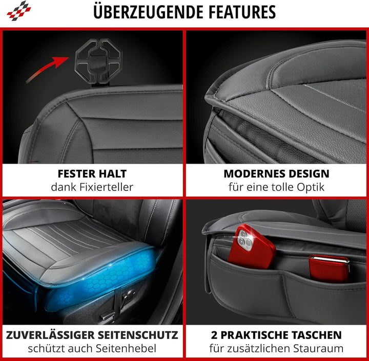 Walser Sitzauflage Auto Fernando, Qualitätssieger Sehr Gut*, Autositzauflage Vordersitze, Auto Sitza