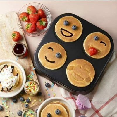 DOMO PANCAKE MAKER EMOJI Pancake-Maker Antihaftbeschichtung Schwarz