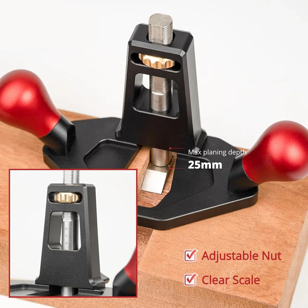 Holzbearbeitungs-Fräshobel mit Anodischer Oxidationsbehandlung, Handhobel für Feines und Präzises Ho