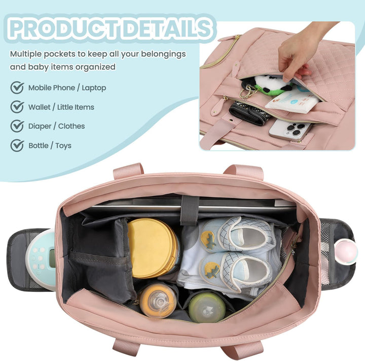 Pbt Wickeltasche Rosa, Rosa