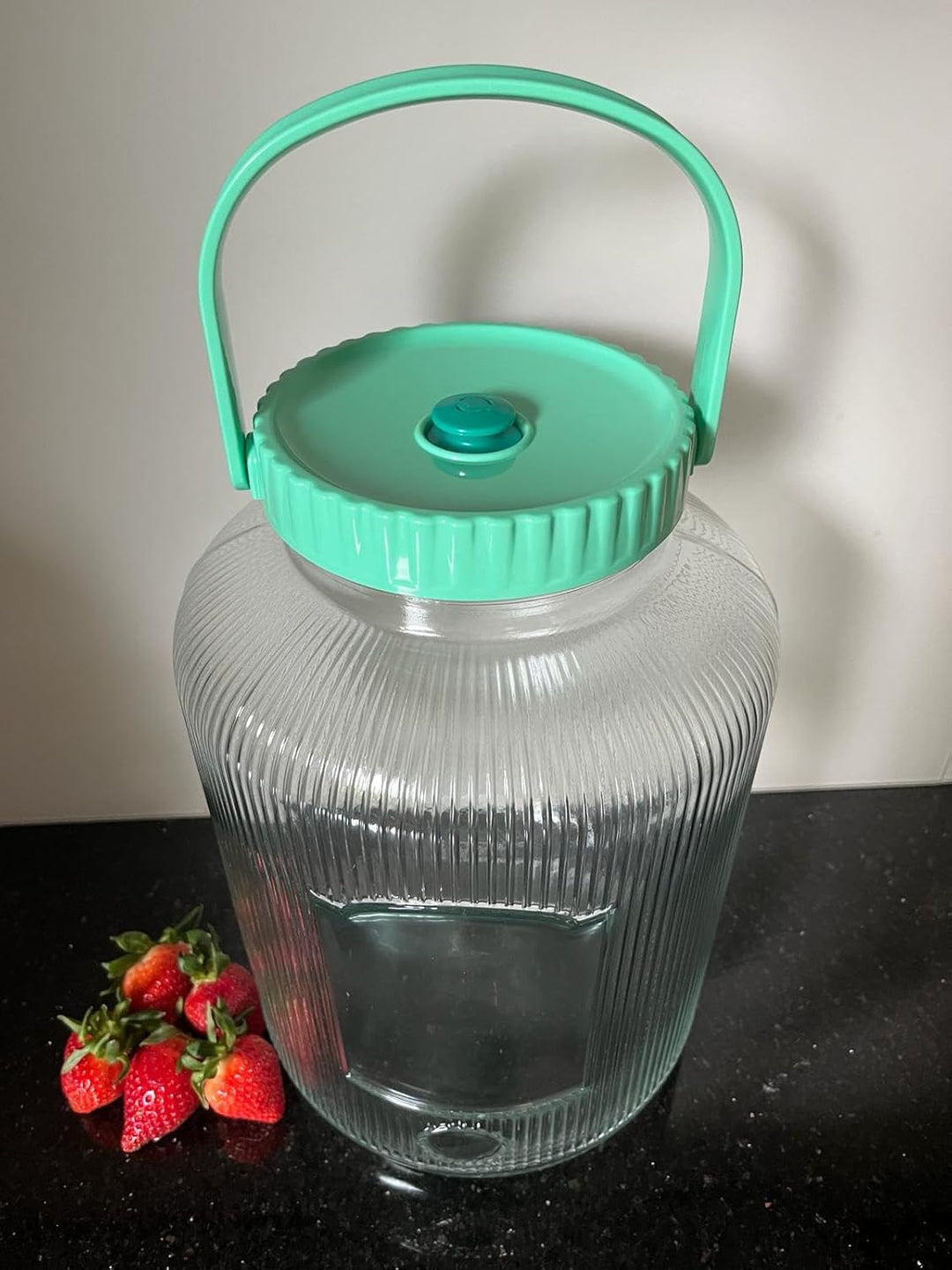lilawelt24 8L Fermentierglas mit Gärventil |Gärgefäss ||Gärtopf |Einmachglas |Gärglas für Kefir, Sau