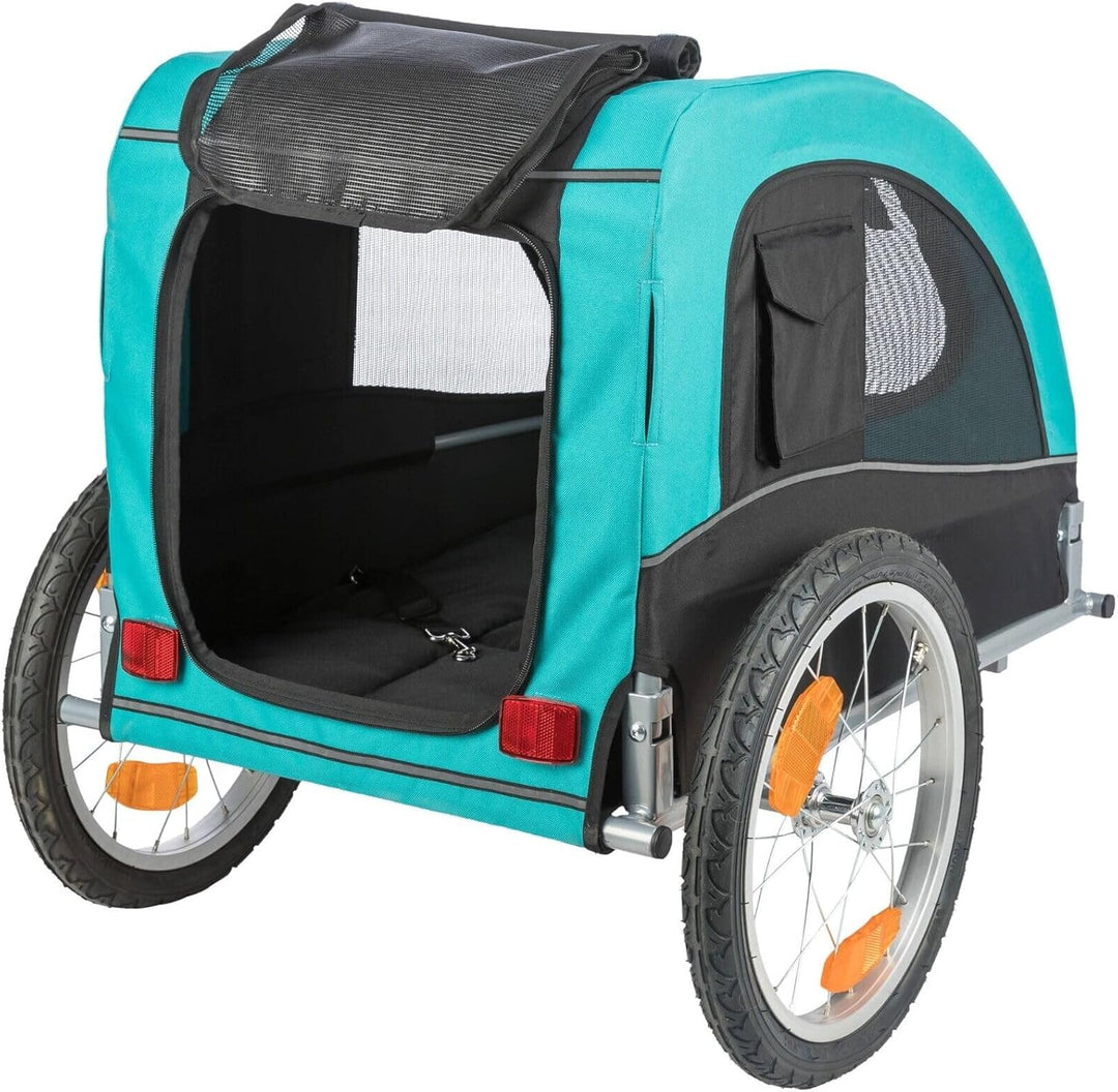 TRIXIE hondenfietskar Limited Edition zwart/Turquoise 80x75x86 cm tot 30 kg