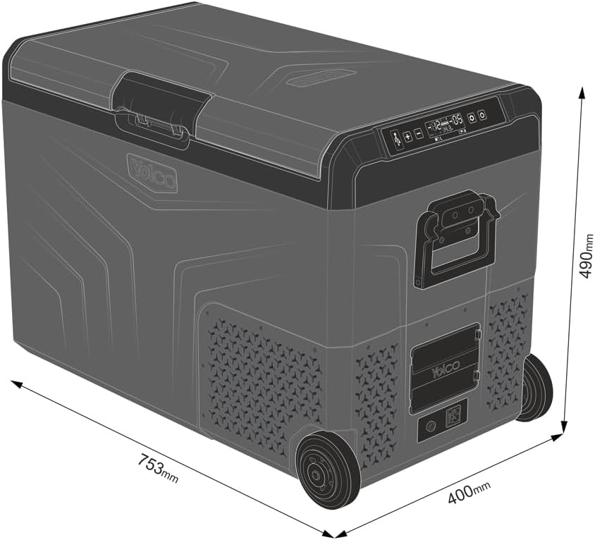 Yolco TCX60 Kompressor Kühlbox 50-60L - Dual Zone 12/24V &amp; 100-240V Space Grey 50L, Space Grey 50L
